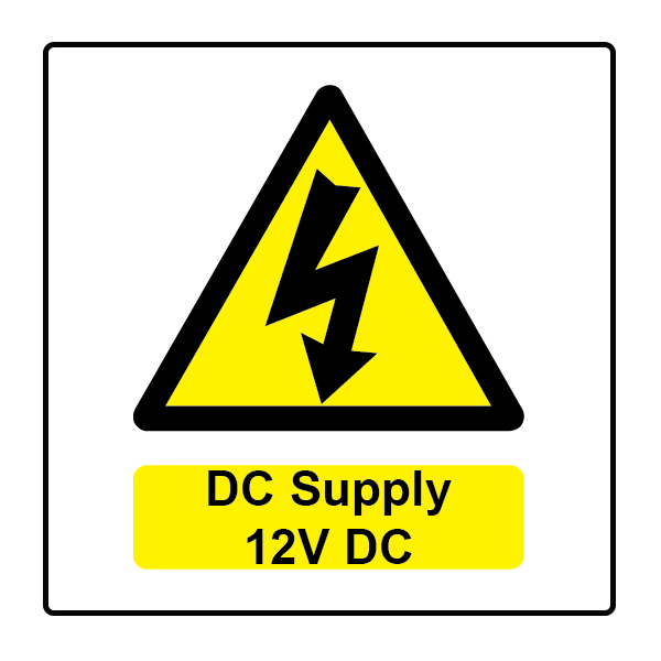 Supply Label Set DC Only x 6 ( 70 x 85mm)