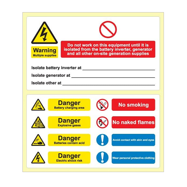 Warning Label Set - 160 x 90mm